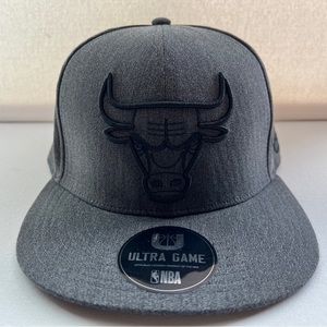 Chicago Bulls NBA Ultra Game Team Adjustable Snapback Hat Charcoal / Black OSFM